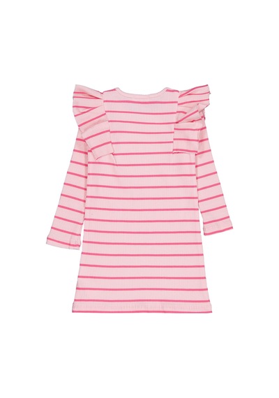 Civil Girls Çizgili 6-9 Yaş Elbise - Pembe
