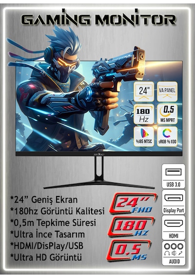 Warbox Wolf Xeon X5650 16 GB 256 GB SSD + 250 GB HDD 4 GB R7240 24" W10P Masaüstü Bilgisayar
