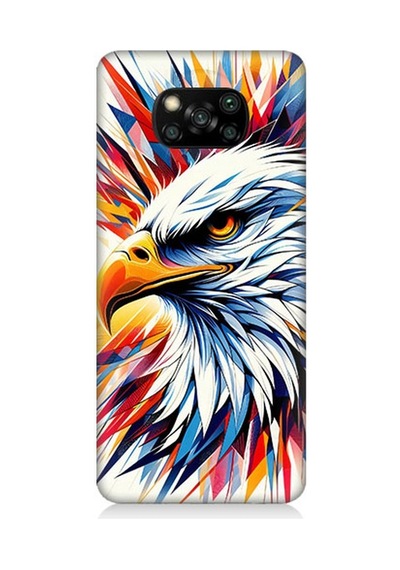 Xiaomi Poco X3 Uyumlu Renkli Kartal Sıçrayışı Desenli Silikon Kılıf Çok Renkli