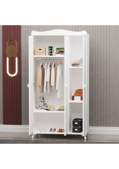 Garaj Home Yıldız 3 Kapaklı Dolap - Beyaz