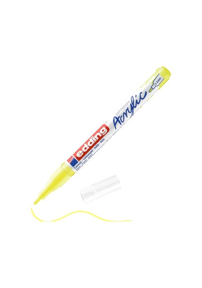 Edding 5300 Akrilik Boyama Markörü 1-2 Mm Fosforlu Sarı