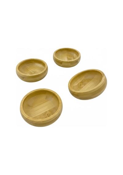 Bambu Ahşap Sosluk Ve Çerezlik 10cm 4 Adet -611