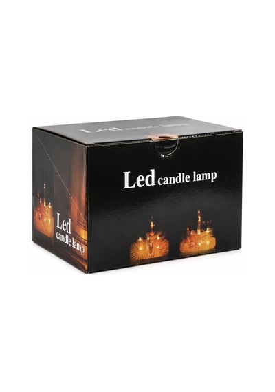 Lb 12 Adet Led Candle Kamp Büyük Boy Çap:5cm - Y: 16cm Pilli Led Mum Mika Kristal Plastik Yakut-13637 Çok Renkli