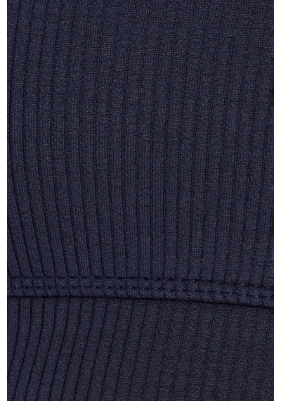 Tudors Kadın Slim Fit Dar Kesim Bisiklet Yaka Kalın Askılı Esnek Lacivert Spor Atlet-37806 Lacivert