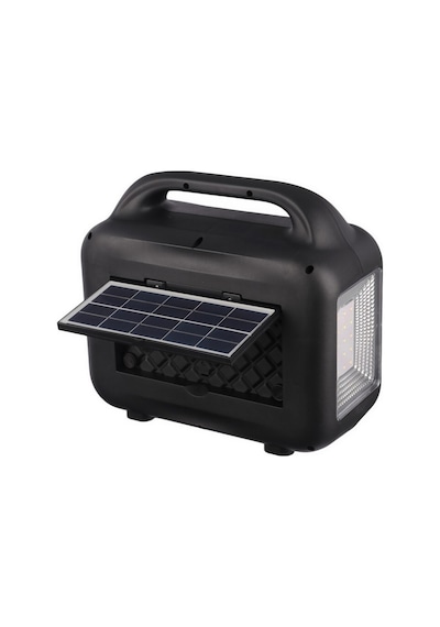 Mikrofonlu Bluetooth Hoparlör Güneş Enerjili Kamp Lambası Powerbank Fm-sd Kart-usb Girişli Şarjlı