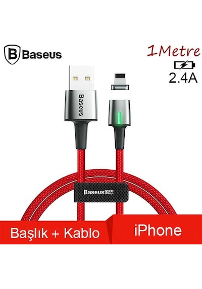 Baseus Zinc Magnetic Usb Kablo Şarj Apple iPhone Uyumlu 11-7-8-Xs-Xr Başlık 2