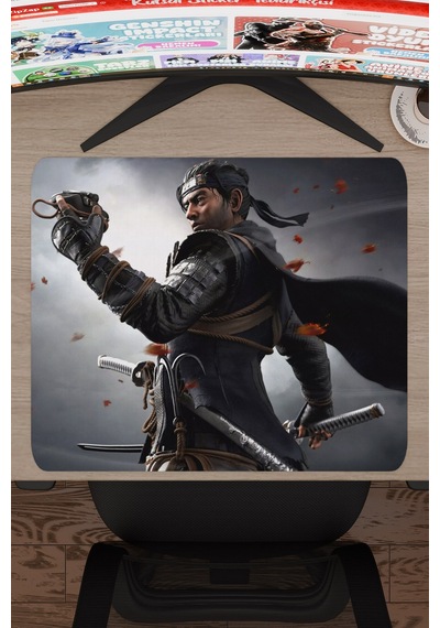 Ghost Of Tsushima Kaymaz Dikişli Kauçuk Oyuncu Mousepad V3 - 48x40 Xl Gaming Mouse Pad Fare Altlığı