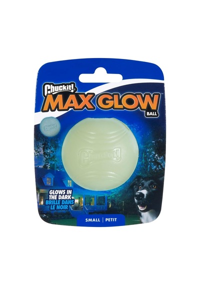 Chuckit Max Glow Gece Parlayan Köpek Oyun Topu Fosforlu, Dayanıklı Ve At-getir Oyun Topu - Small