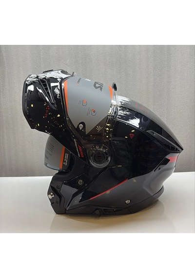 Axxıs Kask Fu409sv Ghostfıghter Sv D-29 C1 Parlak Siyah/beyaz