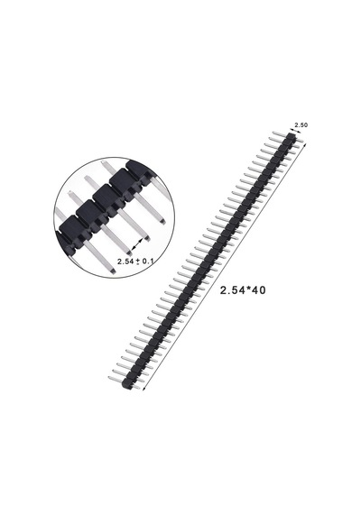 5 Adet 1x40 Pin Erkek Header Tek Sıra 2.54mm 180 Derece Kırılabilir Bölünebilir Konnektör Soket