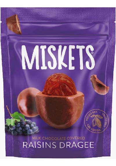 Miskets Sütlü Çikolata Kaplı Üzüm Draje 70 G