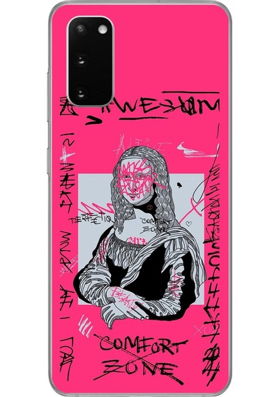 Samsung Galaxy S20 Uyumlu Şeffaf Kılıf Graffiti 1 Tasarımlı