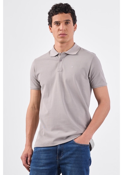 Dufy Gri Düz Erkek T-shirt - Slim Fit Gri