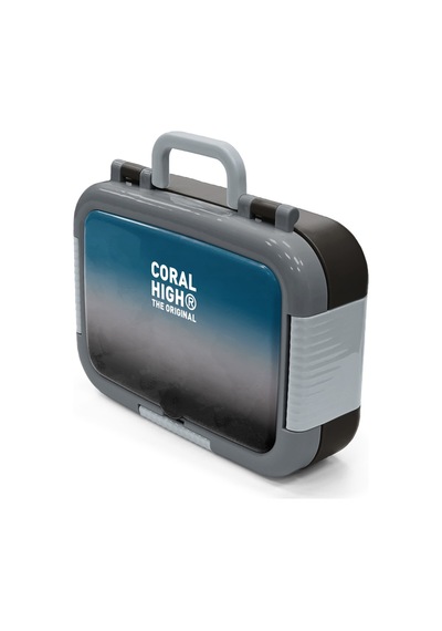Coral High Kids Nefti Gri Renk Geçişli Desenli Paslanmaz Çelik Beslenme Kabı 39176 Gri