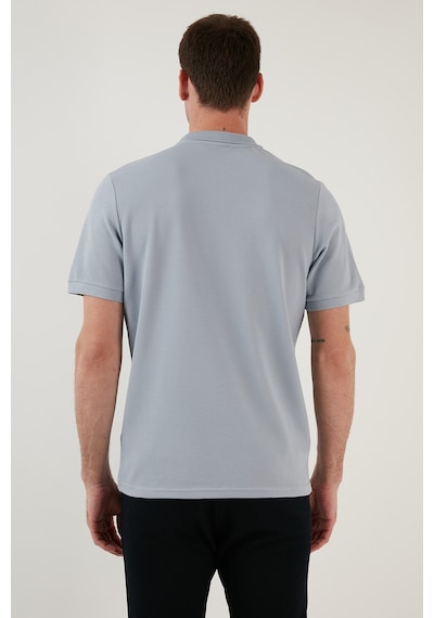 Buratti Regular Fit Pamuklu Düğmeli Erkek Polo Yaka T Shirt 5902326 Açık Gri