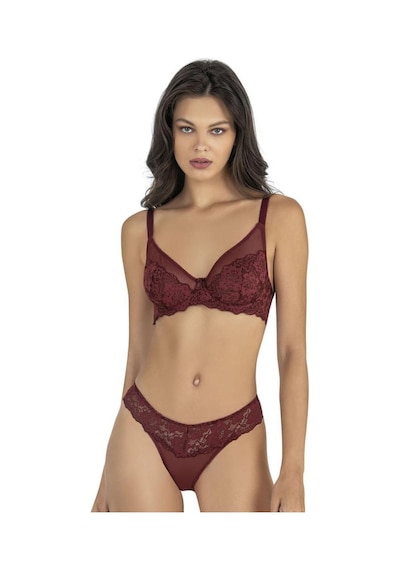 Fabony Bayan Dantelli Bralet Sütyen Külot Takımı 4170 Bordo