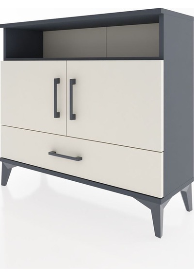 Arges Şifonyer 3 Raflı Tek Çekmeceli 2 Kapaklı 88x30x80 Antrasit-aytaşı Antrasit Arges Şifonyer 3 Raflı Tek Çekmeceli 2 Kapaklı 88x30x80 Antrasit-aytaşı Antrasit