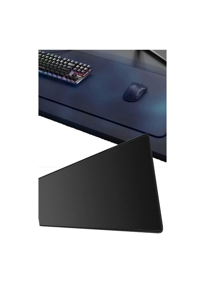 Kolay Temizlenebilir Kaydırmaz 90x40 Büyük Mousepad Siyah Oyuncu Ofis Ev Mousepad