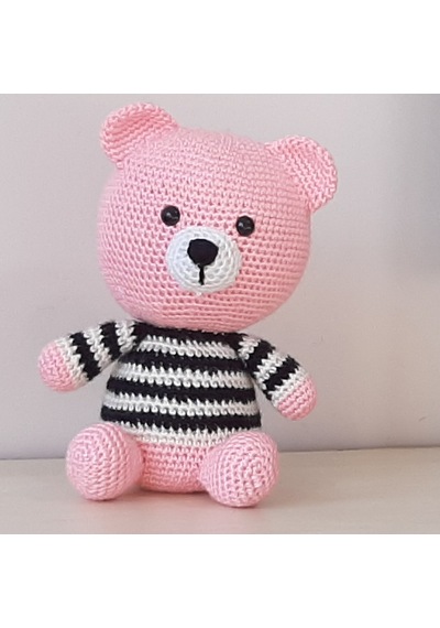 Amigurumi Örgü Oyuncak Ayı Açık Pembe