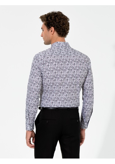 Cacharel Kırmızı Slim Fit Uzun Kollu Gömlek