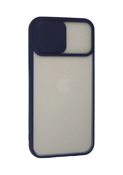 Apple İphone 13 Pro Max Kılıf Palm Buzlu Kamera Sürgülü Silikon - Lacivert