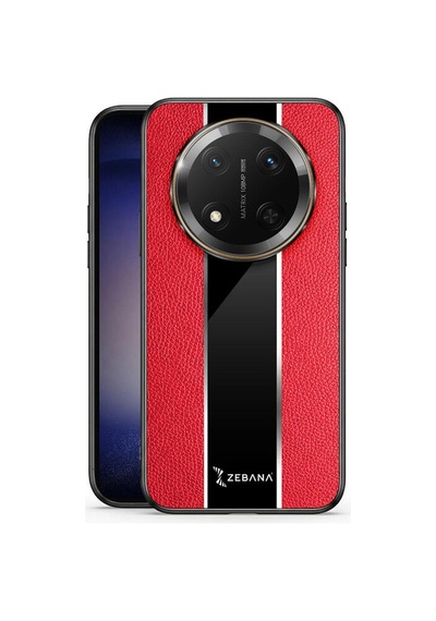 Honor Magic 7 Lite  Kılıf Premium Deri Kılıf Kırmızı