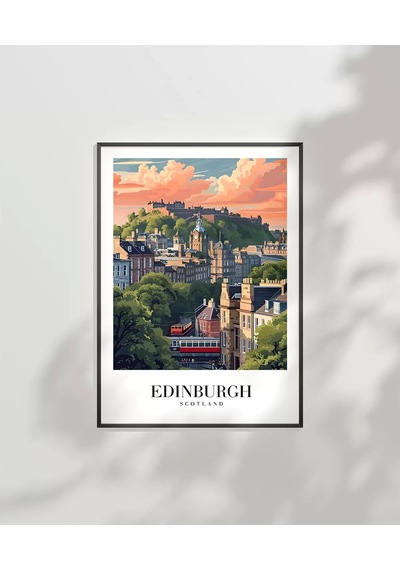Çerçevesiz Poster Edinburgh'un Tarihi Tepeleri