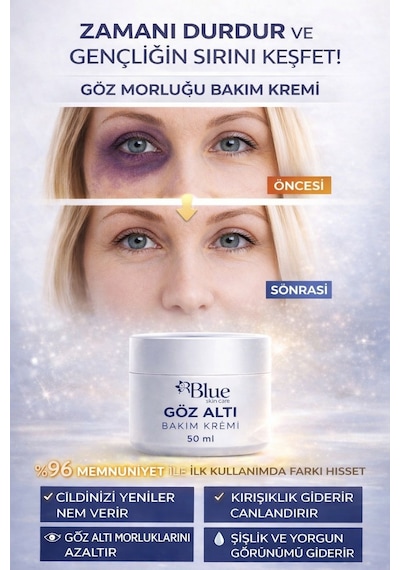 Blue Skin Care Yoğun Nemlendirici Etkili Göz Altı Kremi 50 ML