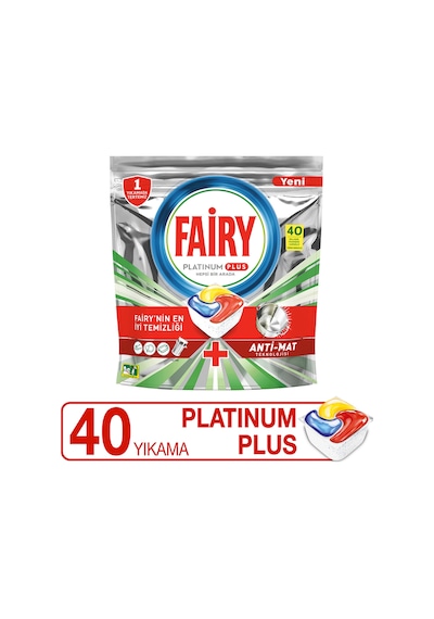 Fairy Platinum Plus Limon Kokulu Bulaşık Makinesi Deterjanı 40 Tablet Fairy Platinum Plus Limon Kokulu Bulaşık Makinesi Deterjanı 40 Tablet