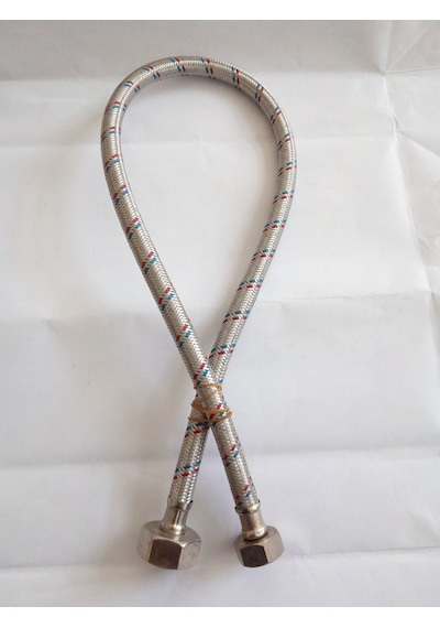 Su Bağlantı Flexi Hortumu Rakorlu 1/2 - 3/4 Dişi Dişi 50 Cm