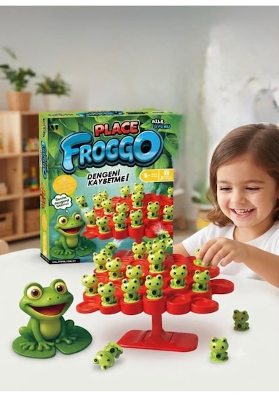 2'li Set Buz Tuzağı Strateji Oyunu Ve Denge Kurbağa Frog Oyunu Eğitici Aile Ve Çocuk Kutu Oyunu