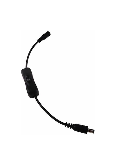 Anahtarlı Dc Adaptör Uzatma Kablosu -Siyah