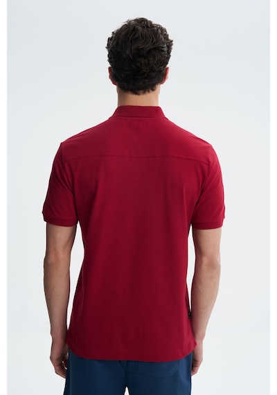 AR-MA Arma Erkek Likralı Pike Regular Fit Polo Yaka Tişört Y27374307801 Bordo