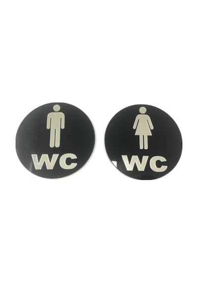 Appcity Bay Bayan 3 Boyutlu Wc Kapı Yönlendirme Levhası 10Cmx10Cm