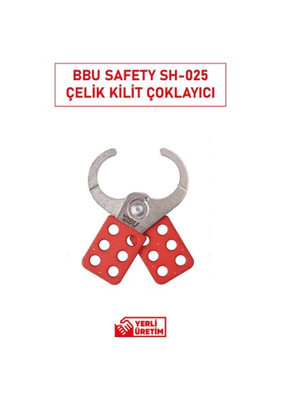 Safety Sh-025 Çelik Kilit Çoklayıcı 6 Kilitli Lockout Hasp Paslanmaz Ve İzole Güvenlik Sistemi