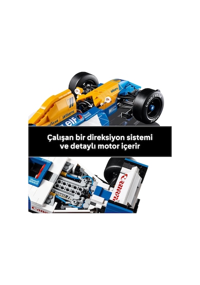 LEGO® Icons Williams Racing FW14B ve Nigel Mansell 10353 - Yetişkinler için Koleksiyonluk Yaratıcı Model Yapım Seti (797 Parça)