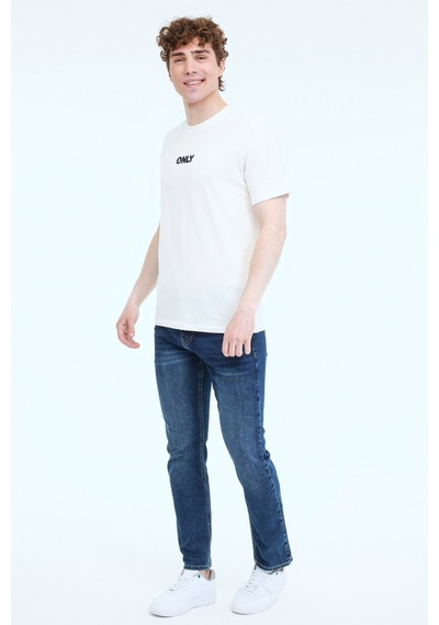 Only&sons Onspalm Logo Reg Ss Tee C Gri Erkek Kısa Kol T-shirt 000000000102263612 Gri