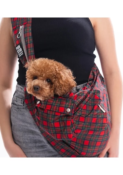 Pawstar Red Elgin Paws Crossbody Bag