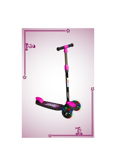 Scooter Yeni Swing 3tekerli Led Işıklı 40kğ Kapasiteli 3+yaş Uygun Pembe