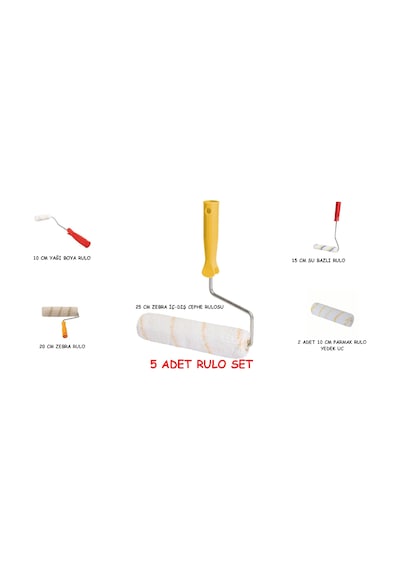 Rulo Set - 5 Li Rulo Set - Her Ölçüde Rula Ve Yedek Uc Ürünümüzde