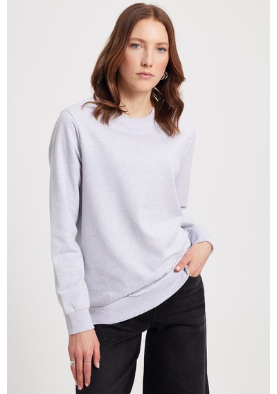 Tudors Kadın Oversize Geniş Kesim %100 Pamuk 2 İplik Bisiklet Yaka Gri Sweatshirt -42613 Gri Tudors Kadın Oversize Geniş Kesim %100 Pamuk 2 İplik Bisiklet Yaka Gri Sweatshirt -42613 Gri