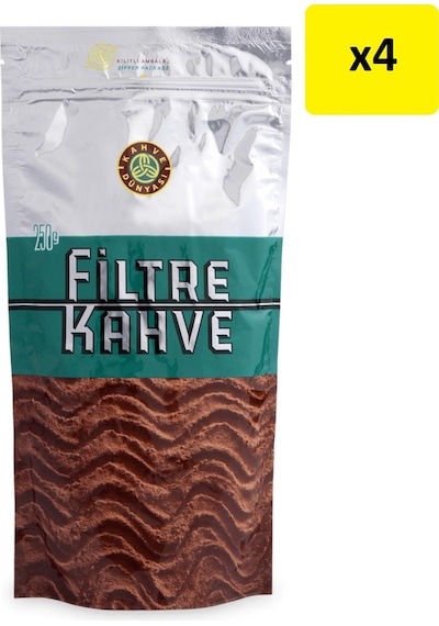 Kahve Dünyası Filtre Kahve 250gr 4'lü Paket