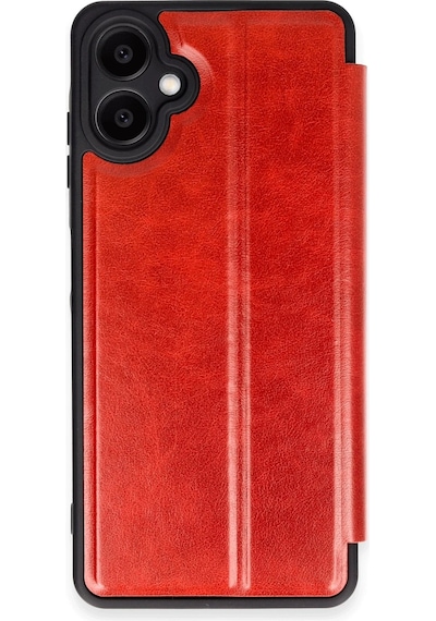 Cosmotex Newface Samsung Galaxy Uyumlu  A06 Kılıf Flip Cover - Kırmızı