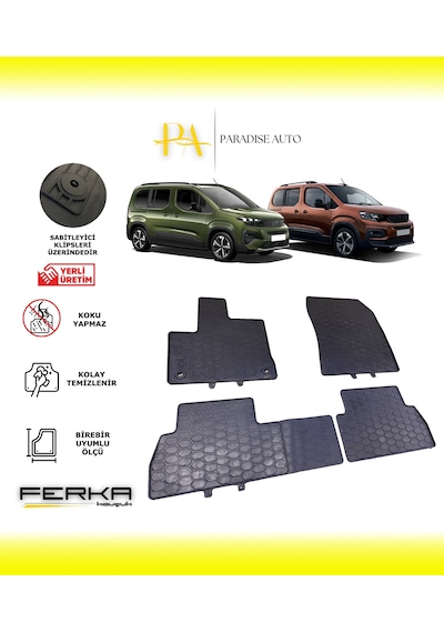 Peugeot Rifter 2019 Ve Üstü Araca Özel Paspas