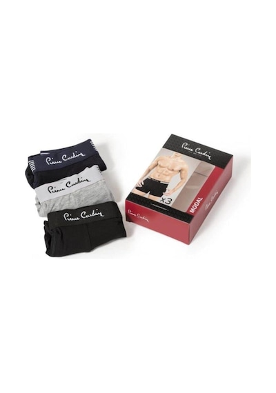 Pierre Cardin Erkek 360 Siyah Gri Lacivert 3Lü Modal Stretch Boxer