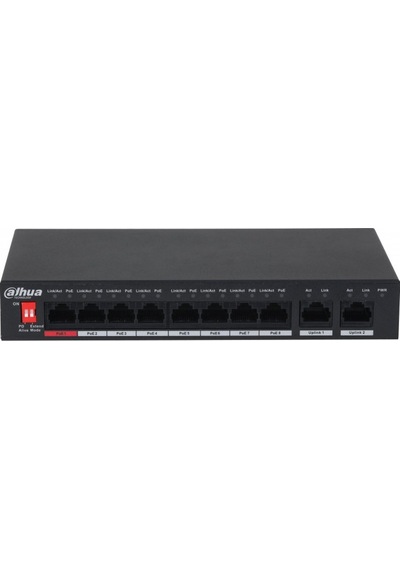 DAHUA PFS3010-8ET-96-V2 8 PORT 10/100 2 PORT GIGABIT UPLINK 96W Y