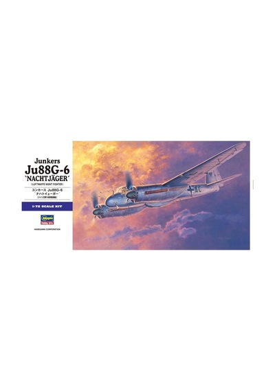 Hasegawa E32 1562 1/72 Ölçek, Junkers Ju88g-6 Gece Avcısı , Savaş Uçağı Plastik Model Kiti-48874