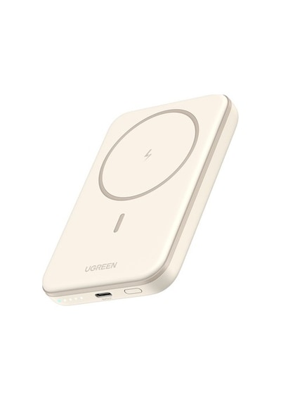 15w Kablosuz Powerbank, 5000mah Kapasite, Bej Renk 30.000 Mah