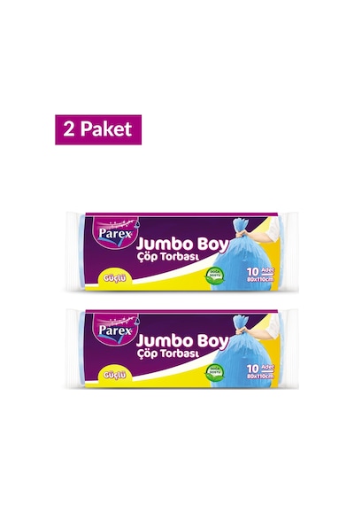 Güçlü Çöp Torbası Jumbo Boy 10'lu 80 X 110 Cm İkili Set