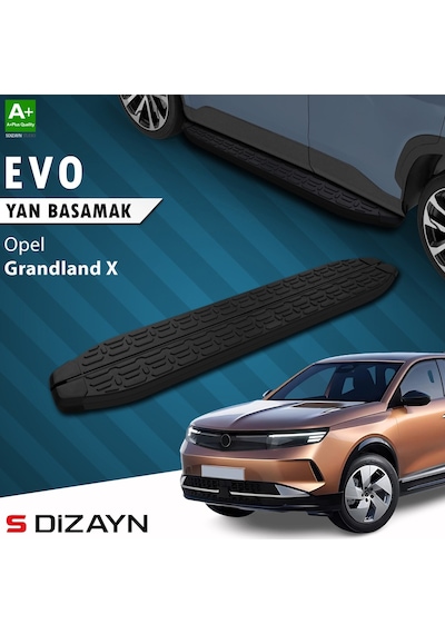 S-dizayn Opel Grandland 2 Elektrikli Evo Siyah Yan Basamak 193 Cm 2024 Üzeri A+ Kalite